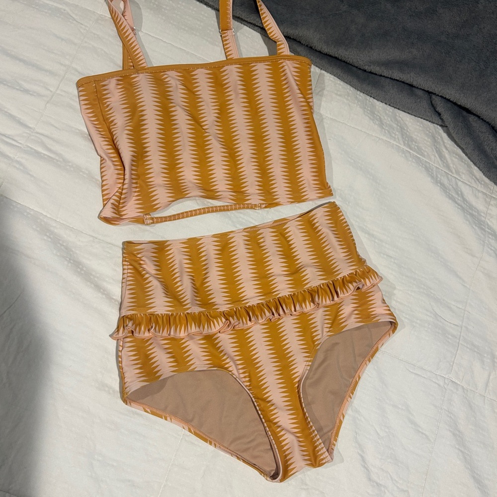Kortni Jeane Women's Bikini in Mustard and White